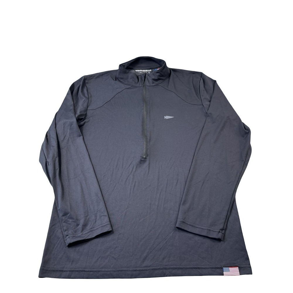 GORUCK Black Polyester 1/4th Zip Performance Mens L/S Pullover Size Medium